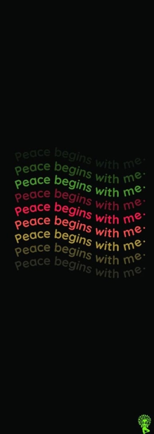 Peace begins with me